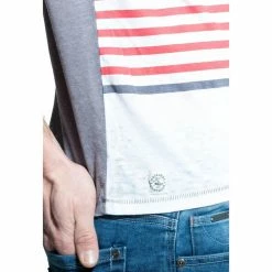 French Denim T-Shirt ray? marin T-shirts & Polos -French Denim Soldes 21553303 500 B