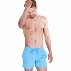 French Denim Short de bain bleu uni Pochettes / Sacoches