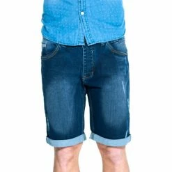 French Denim Bermudas jeans destroy stretch Bleu Shorts & Bermudas