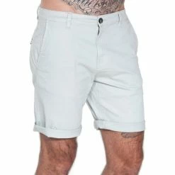 French Denim Bermudas chino stretch gris Shorts & Bermudas
