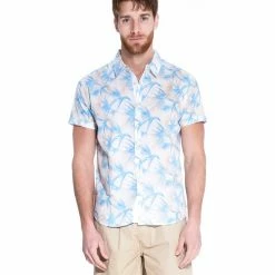 French Denim Chemise imprim?e feuilles bleu Chemises