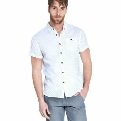 French Denim Chemise blanche manche courte ? pois Chemises