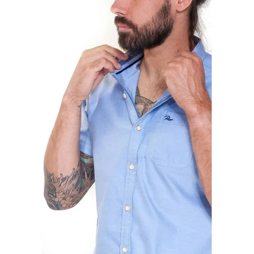 French Denim Chemise manches courtes Oxford Chemises 4 French Denim Chemise manches courtes Oxford Chemises – Image 2