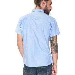 French Denim Chemise manches courtes Oxford Chemises 7 French Denim Chemise manches courtes Oxford Chemises -French Denim Soldes 21553383 500 C