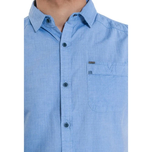 French Denim Chemise dobby bleue chambray Chemises 4 French Denim Chemise dobby bleue chambray Chemises – Image 2