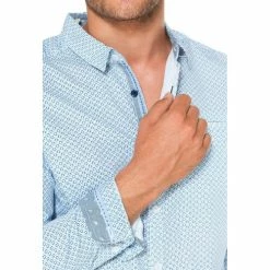 French Denim Chemise manches longues bleue Chemises -French Denim Soldes 21553391 500 C