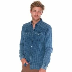 French Denim Chemise denim ? carreaux Chemises