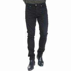 French Denim Pantalon en twill stretch noir Pantalons