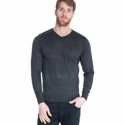 French Denim Pull col V boutonn? Pulls & Gilets