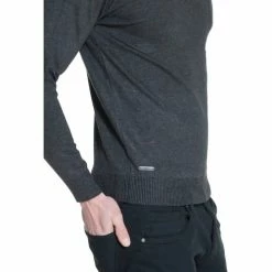 French Denim Pull col V boutonn? Pulls & Gilets -French Denim Soldes 21553446 500 C