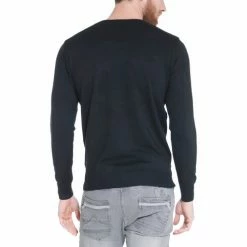 French Denim Pull col V boutonn? Pulls & Gilets -French Denim Soldes 21553447 500 B