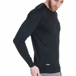 French Denim Pull col V boutonn? Pulls & Gilets -French Denim Soldes 21553447 500 C