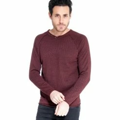 French Denim Pull col V imprim? Pulls & Gilets -French Denim Soldes 21553452 500 B