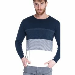 French Denim Pull ? rayures d?grad?es Pulls & Gilets