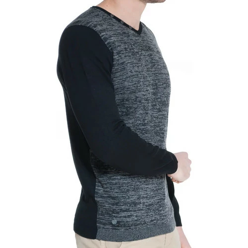 French Denim Pull col V bicolore Pulls & Gilets 4 French Denim Pull col V bicolore Pulls & Gilets – Image 2