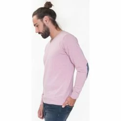 French Denim Pull col V chin? ? coudi?res Pulls & Gilets -French Denim Soldes 21553478 500 C