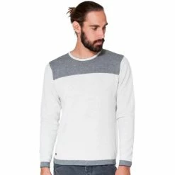 French Denim Pull col rond Bicolore Pulls & Gilets