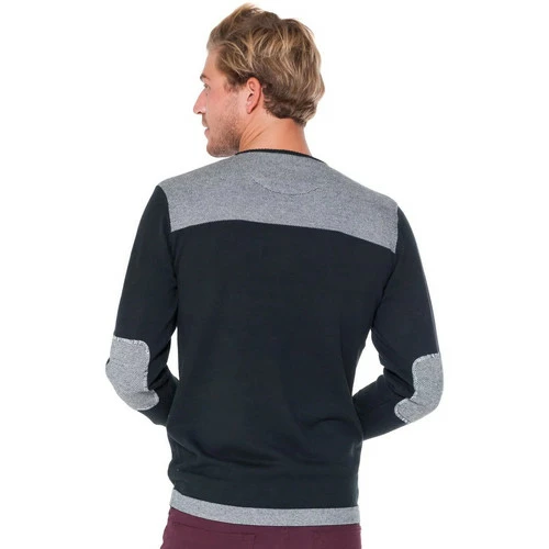 French Denim Pull col rond Bicolore Pulls & Gilets 4 French Denim Pull col rond Bicolore Pulls & Gilets – Image 2