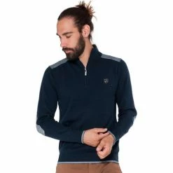 French Denim Pull bicolore col zipp? Pulls & Gilets