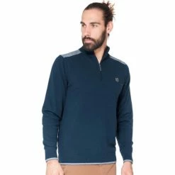 French Denim Pull bicolore col zipp? Pulls & Gilets -French Denim Soldes 21553497 500 C