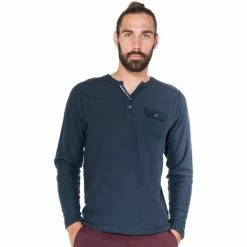 French Denim Pull Col Y boutonn? Pulls & Gilets