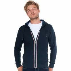French Denim Gilet zipp? tricolore capuche Pulls & Gilets -French Denim Soldes 21553505 500 C
