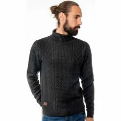 French Denim Pull col zipp? ? torsades Pulls & Gilets