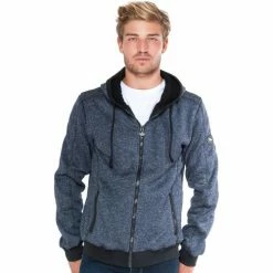 French Denim Blouson doubl? sherpa Manteaux