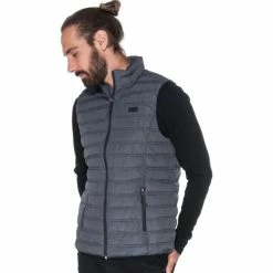 French Denim Doudoune chin?e sans manches Manteaux -French Denim Soldes 21553605 500 C