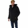 French Denim Parka noire fourrure synth?tique ? capuche Manteaux 1 French Denim Parka noire fourrure synth?tique ? capuche Manteaux -French Denim Soldes 21553615 500 A