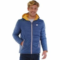 French Denim Doudoune r?versible ? capuche marine Manteaux