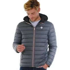 French Denim Doudoune r?versible ? capuche noire Manteaux