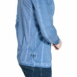 French Denim Polo manches longues dirty dyed T-shirts & Polos -French Denim Soldes 21553650 500 C