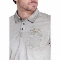 French Denim Polo manches longues dirty dyed T-shirts & Polos -French Denim Soldes 21553652 500 B