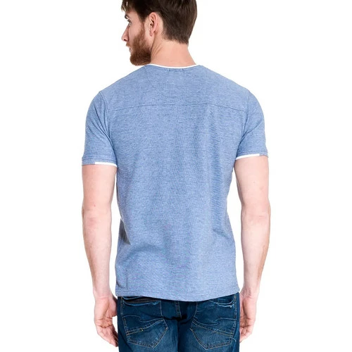 French Denim T-Shirt signature col V bleu T-shirts & Polos 5 French Denim T-Shirt signature col V bleu T-shirts & Polos – Image 3