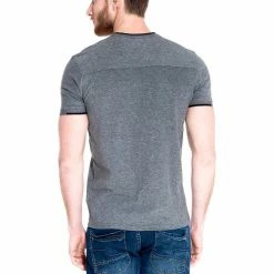 French Denim T-Shirt signature col V gris T-shirts & Polos -French Denim Soldes 21553657 500 C