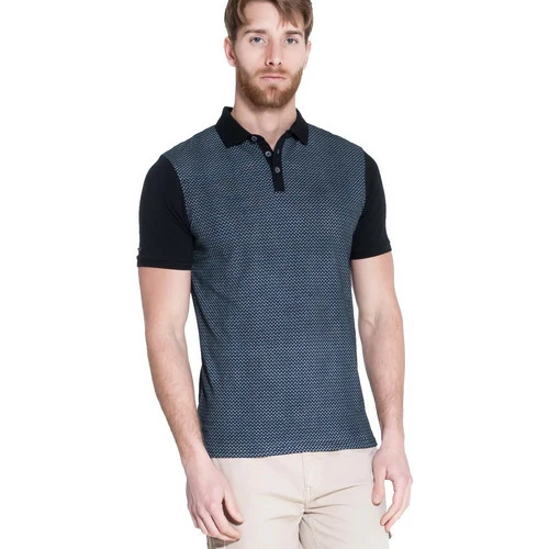 French Denim Polo Bicolore manches courtes imprim? T-shirts & Polos 3 French Denim Polo Bicolore manches courtes imprim? T-shirts & Polos