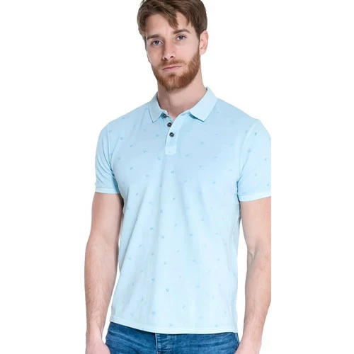 French Denim Polo manches courtes imprim? ?t? d?lav? T-shirts & Polos 3 French Denim Polo manches courtes imprim? ?t? d?lav? T-shirts & Polos