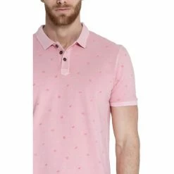 French Denim Polo manches courtes imprim? ?t? d?lav? T-shirts & Polos -French Denim Soldes 21553671 500 B