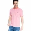 French Denim Polo manches courtes piqu? chin? rose T-shirts & Polos -French Denim Soldes 21553679 500 A