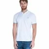 French Denim Polo manches courtes col officier Blanc T-shirts & Polos -French Denim Soldes 21553683 500 A