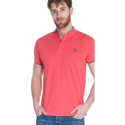 French Denim Polo manches courtes col officier Corail T-shirts & Polos 3 French Denim Polo manches courtes col officier Corail T-shirts & Polos