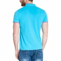 French Denim Polo manches courtes col officier T-shirts & Polos 7 French Denim Polo manches courtes col officier T-shirts & Polos -French Denim Soldes 21553686 500 C