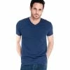French Denim T-Shirt manches courtes basique Col V T-shirts & Polos -French Denim Soldes 21553698 500 A