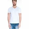 French Denim T-Shirt manches courtes col V blanc T-shirts & Polos -French Denim Soldes 21553700 500 A