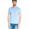 French Denim T-Shirt manches courtes col V bleu T-shirts & Polos -French Denim Soldes 21553701 500 A