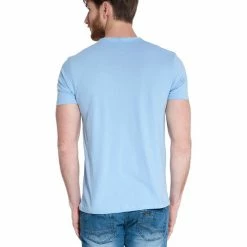 French Denim T-Shirt manches courtes col V bleu T-shirts & Polos -French Denim Soldes 21553701 500 B
