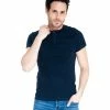 French Denim T-Shirt col tunisien manches courtes T-shirts & Polos -French Denim Soldes 21553708 500 A