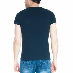 French Denim T-Shirt col tunisien manches courtes T-shirts & Polos -French Denim Soldes 21553708 500 B