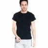 French Denim T-Shirt col tunisien manches courtes T-shirts & Polos -French Denim Soldes 21553709 500 A